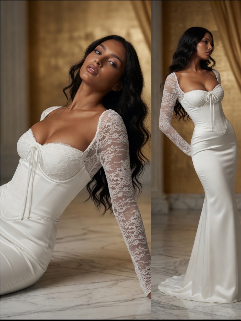 House of CB ‘Perdi’ Corset Bodice Long Sleeve XSmall US2-4 $259